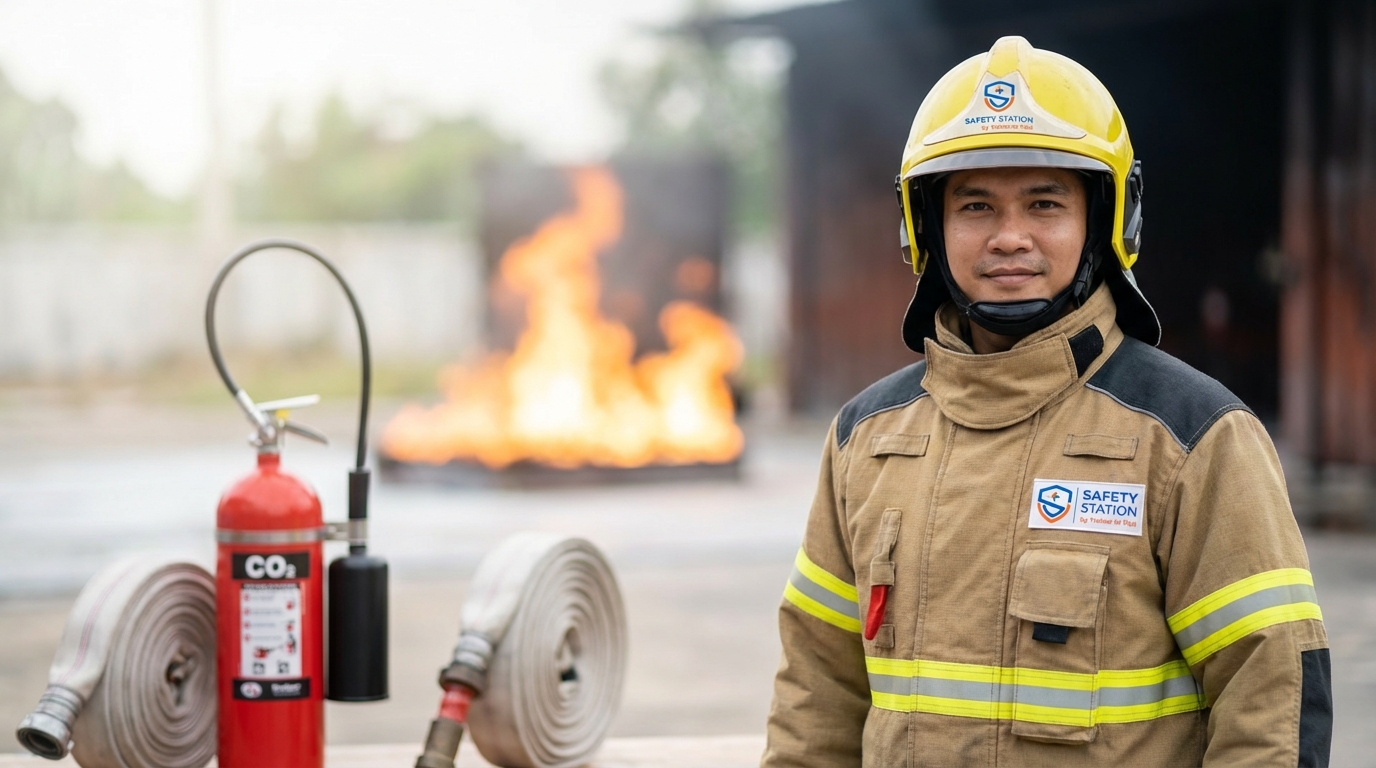 หลักสูตรการดับเพลิงขั้นต้น ตามกฎกระทรวงกําหนดมาตรฐานความปลอดภัยเกี่ยวกับการป้องกันและระงับอัคคีภัย พ.ศ. 2555