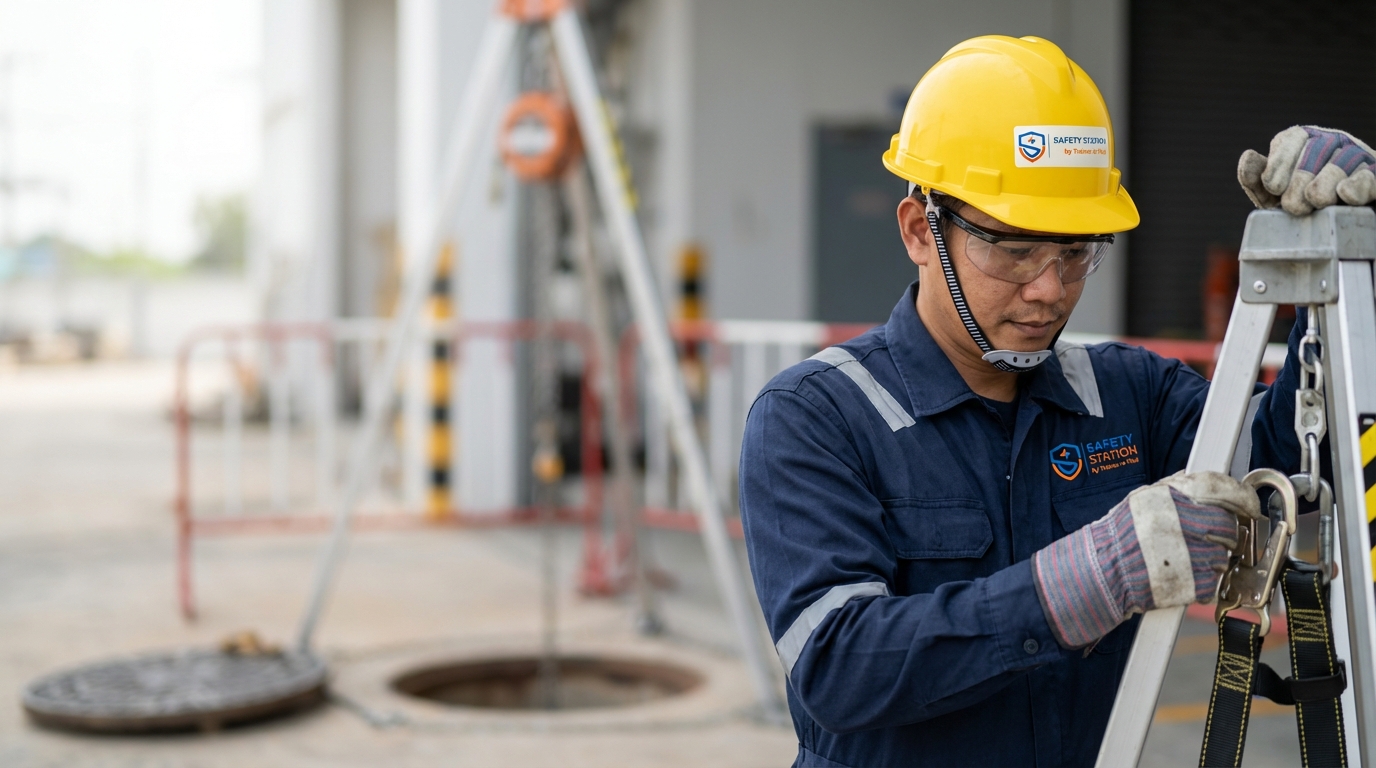 การฝึกอบรมทบทวน ความปลอดภัยในการทำงานในที่อับอากาศ